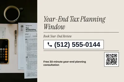 Contemporary · Phone Billboard: Year-End Tax Planning Window
