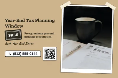 Kraft and stamp · Split: Year-End Tax Planning Window