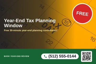 Local Offer · Photo Overlay: Year-End Tax Planning Window