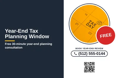 Local Offer · Split Panel: Year-End Tax Planning Window