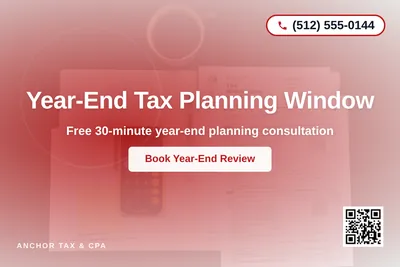 Modern Gradient · Radial Burst: Year-End Tax Planning Window