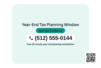 Modern · Phone Billboard: Year-End Tax Planning Window