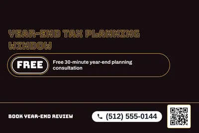 Neon night · Offer Menu: Year-End Tax Planning Window