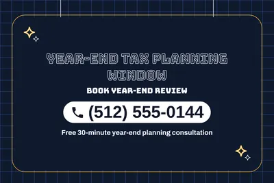 Neon night · Phone Billboard: Year-End Tax Planning Window