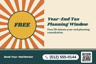 Retro 70s · Big Offer: Year-End Tax Planning Window