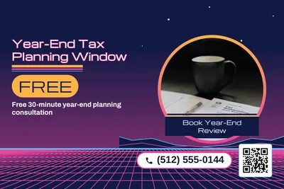 Synthwave · Photo Frame: Year-End Tax Planning Window