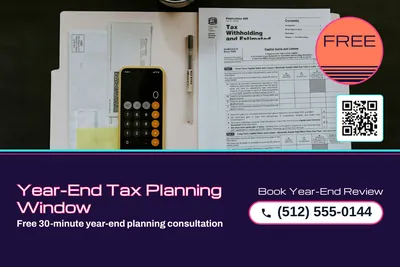 Synthwave · Photo Hero: Year-End Tax Planning Window