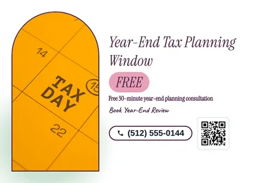 Soft watercolour · Checklist: Year-End Tax Planning Window