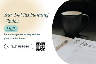 Soft watercolour · Split: Year-End Tax Planning Window