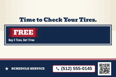 Vintage Americana · Offer Menu: Time to Check Your Tires.
