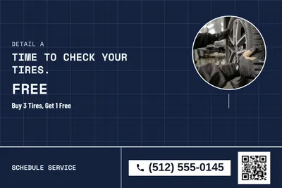 Blueprint · Photo Frame: Time to Check Your Tires.
