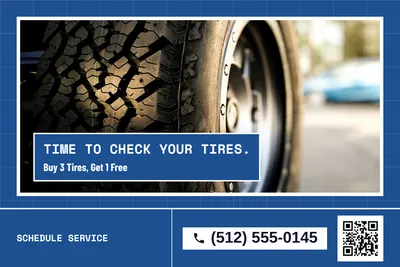 Blueprint · Photo Hero: Time to Check Your Tires.