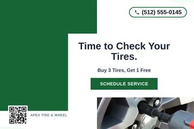 Bold Color Block · Corner Accent: Time to Check Your Tires.
