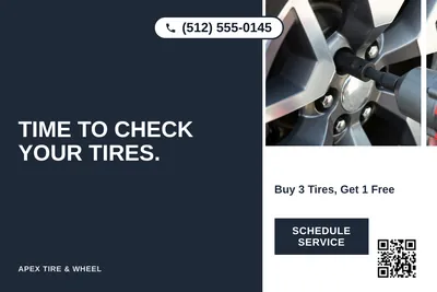 Bold Color Block · Vertical Split: Time to Check Your Tires.