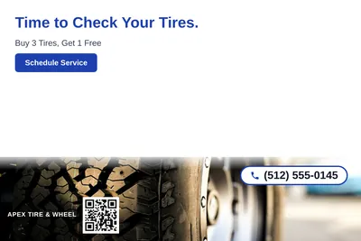 Clean Photo · Photo Bottom Strip: Time to Check Your Tires.