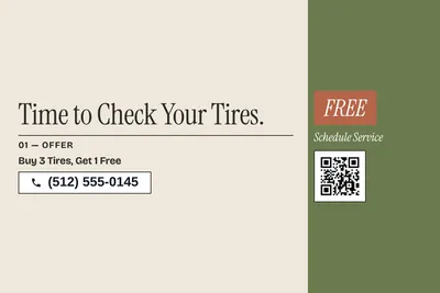 Contemporary · Checklist: Time to Check Your Tires.