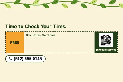 Jungle · Coupon: Time to Check Your Tires.