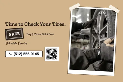Kraft and stamp · Photo Frame: Time to Check Your Tires.