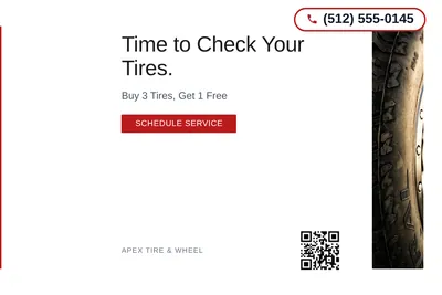 Minimal White · Left-Aligned Editorial: Time to Check Your Tires.