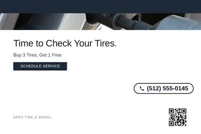 Minimal White · Top Bar: Time to Check Your Tires.