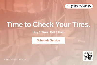 Modern Gradient · Centered Stack: Time to Check Your Tires.