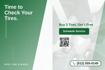 Modern Gradient · Diagonal Split: Time to Check Your Tires.