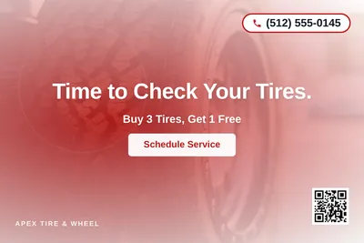 Modern Gradient · Radial Burst: Time to Check Your Tires.