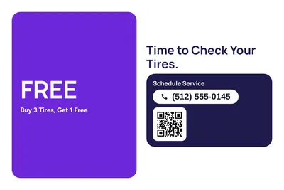 Modern · Big Offer: Time to Check Your Tires.
