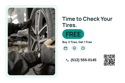 Modern · Photo Frame: Time to Check Your Tires.