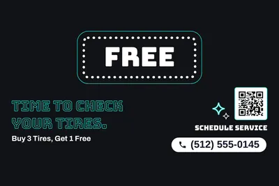 Neon night · Big Offer: Time to Check Your Tires.