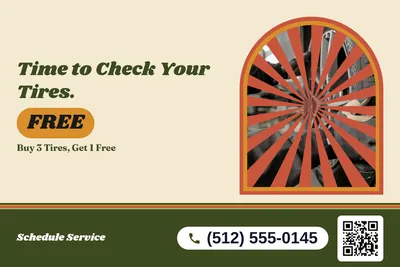 Retro 70s · Photo Frame: Time to Check Your Tires.