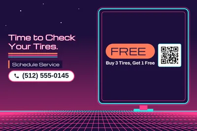 Synthwave · Checklist: Time to Check Your Tires.