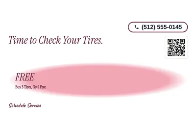 Soft watercolour · Offer Menu: Time to Check Your Tires.