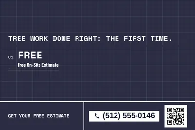 Blueprint · Offer Menu: Tree Work Done Right: The First Time.