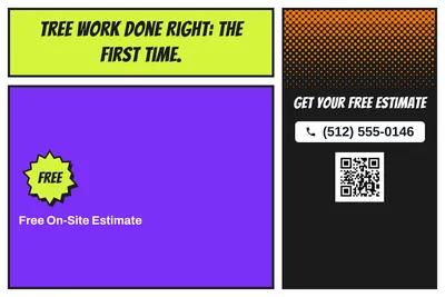 Comic pop · Offer Menu: Tree Work Done Right: The First Time.