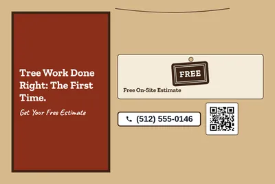 Kraft and stamp · Offer Menu: Tree Work Done Right: The First Time.