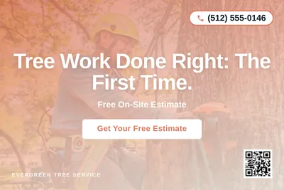 Modern Gradient · Centered Stack: Tree Work Done Right: The First Time.