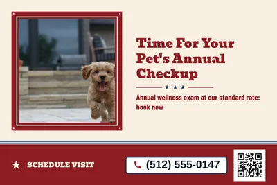 Vintage Americana · Photo Frame: Time For Your Pet's Annual Checkup