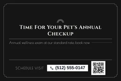 Art deco · Offer Menu: Time For Your Pet's Annual Checkup