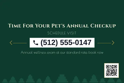 Art deco · Phone Billboard: Time For Your Pet's Annual Checkup