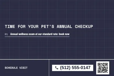 Blueprint · Offer Menu: Time For Your Pet's Annual Checkup