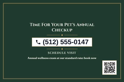 Classic · Phone Billboard: Time For Your Pet's Annual Checkup