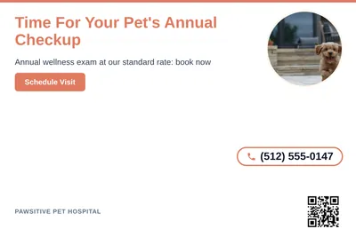 Clean Photo · Circle Photo Accent: Time For Your Pet's Annual Checkup
