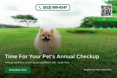 Clean Photo · Full Photo Overlay: Time For Your Pet's Annual Checkup