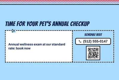 Comic pop · Coupon: Time For Your Pet's Annual Checkup