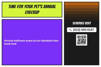 Comic pop · Offer Menu: Time For Your Pet's Annual Checkup
