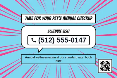 Comic pop · Phone Billboard: Time For Your Pet's Annual Checkup