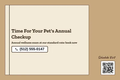 Kraft and stamp · Checklist: Time For Your Pet's Annual Checkup