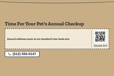 Kraft and stamp · Coupon: Time For Your Pet's Annual Checkup