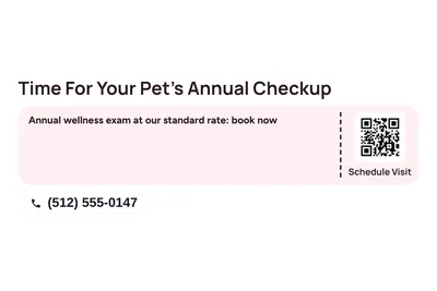 Modern · Coupon: Time For Your Pet's Annual Checkup
